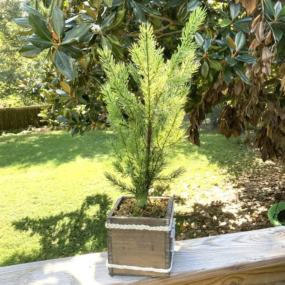HOPE Artificial Plant Flower Pot Box 5 x 5 x 5 in 22 inches Tall